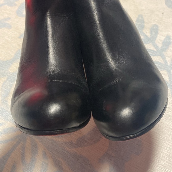 Authentic Christian Louboutin Black Belle Ankle Bootie Boots Red Sole Bottoms 38 - Picture 14 of 16